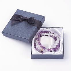 Natural Mixed Gemstone Stretch Bracelets&nbsp;BJEW-JB03365