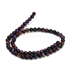 Natural Tiger Eye Beads Strands&nbsp;G-F591-18-6mm-10