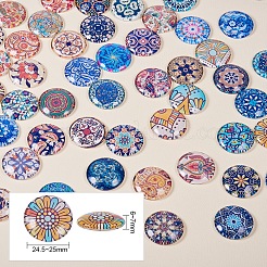 Printed Picture Glass Cabochons&nbsp;GGLA-PH0005-25mm-001