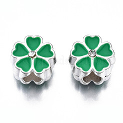 Alloy Enamel European Beads&nbsp;MPDL-T005-005-RS