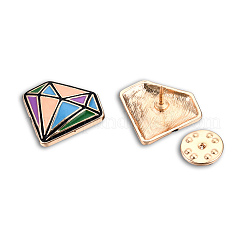 Diamond Shape Enamel Pin&nbsp;JEWB-N007-228