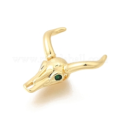 Brass Micro Pave Cubic Zirconia Pendants&nbsp;KK-D255-09G