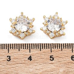Brass Pave Cubic Zirconia Multi-Strands Links&nbsp;KK-B172-09G-03