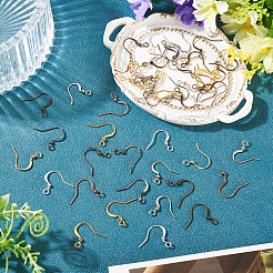 60Pcs 6 Colors Brass French Earring Hooks&nbsp;KK-TADJ0001-10