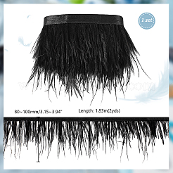 2 Yards Fashion Ostrich Feather Cloth Strand Costume Accessories&nbsp;FIND-GA0003-68B