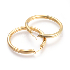 201 Stainless Steel Big Hoop Earrings&nbsp;EJEW-A052-19F-G