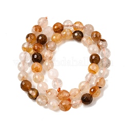 Natural Yellow Hematoid Quartz Beads Strands&nbsp;X-G-I003-8mm-04