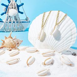 60Pcs Natural Cowrie Shell Pendants&nbsp;FIND-FH0004-87
