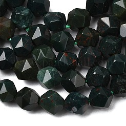 Natural Bloodstone/Heliotrope Beads Strands&nbsp;G-Z119-A16-01