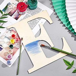 Letter E Shape Unfinished Wood Slices&nbsp;DIY-GA0001-13