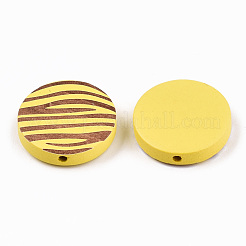 Painted Natural Wood Beads&nbsp;WOOD-T021-50B-07