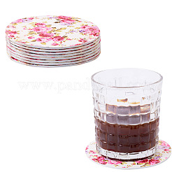 8Pcs PU Leather Cup Mats&nbsp;AJEW-MB0001-12