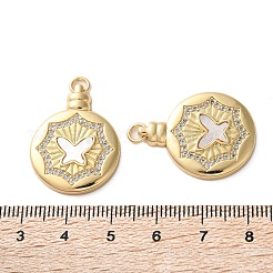 Brass Micro Pave Cubic Zirconia Pendants&nbsp;KK-U070-01E-G