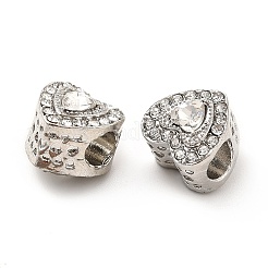 Rack Plating Alloy Crystal Rhinestone European Beads&nbsp;PALLOY-P289-41P