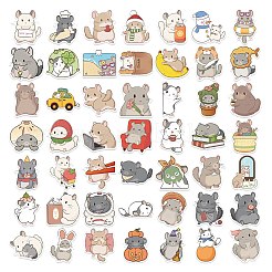 50Pcs Mouse PVC Waterproof Cartoon Stickers&nbsp;STIC-T0001-10