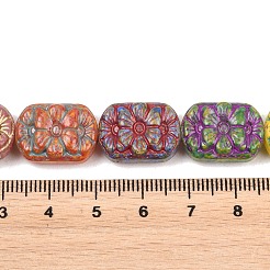Painted Glass Beads Strands&nbsp;GLAA-F133-07F
