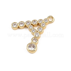 Brass Micro Pave Cubic Zirconia Pendants&nbsp;KK-I352-01G