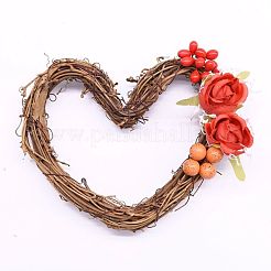 Heart Shape Rattan Vine Branch Wreath Hoop&nbsp;DIY-B022-02A