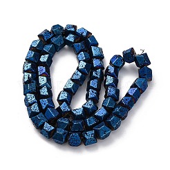 Electroplated Natural Lava Rock Beads Strands&nbsp;G-A256-D01-01C