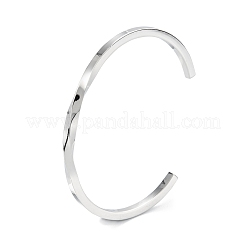 Non-Tarnish 304 Stainless Steel Cuff Bangles&nbsp;BJEW-K222-02P