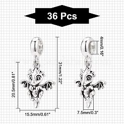 36Pcs Tibetan Style Alloy European Dangle Charms&nbsp;FIND-CA0005-60