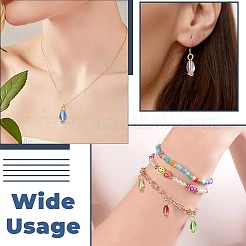 20Pcs 4 Style Glass Teardrop Pendants&nbsp;PALLOY-FS00072
