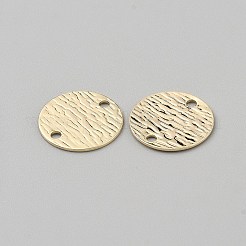 Brass Textured Connector Charms&nbsp;LS-KK-WH20020-06G