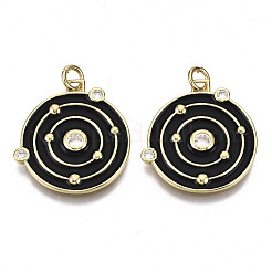 Brass Micro Pave Cubic Zirconia Pendants&nbsp;ZIRC-N039-056B-NF
