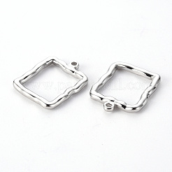 Non-Tarnish 304 Stainless Steel Open Back Bezel Pendants&nbsp;X-STAS-T052-24P