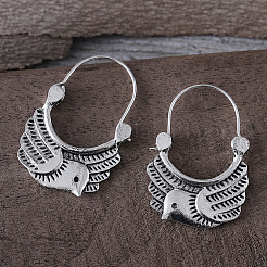 Bird Zinc Alloy Hoop Earrings&nbsp;FS-WG5FA0D-01