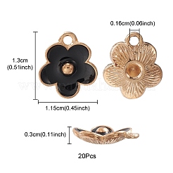 Light Gold Plated Alloy Enamel Pendants&nbsp;ENAM-YW0002-20E