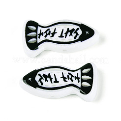 Printed Opaque Resin Beads&nbsp;RESI-N043-22C