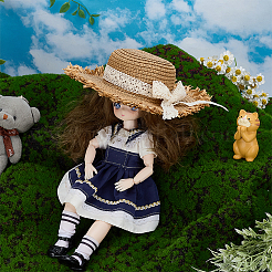Straw Hat for Dolls&nbsp;DOLL-WH0002-42B
