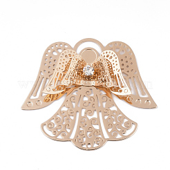 Brass Filigree Joiners Links&nbsp;KK-S353-004LG