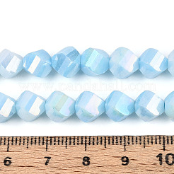 Anti-Tarnish Electroplate Glass Beads Strands&nbsp;GLAA-T025-8mm-14B
