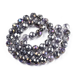 Transparent Electroplate Glass Beads Strands&nbsp;EGLA-N006-077A