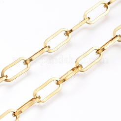 3.28 Feet Ion Plating(IP) 304 Stainless Steel Paperclip Chains&nbsp;X-CHS-D030-02G
