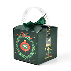Christmas Wreath Folding Gift Tote Boxes&nbsp;CON-M007-01B-01