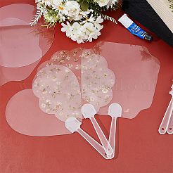 15Pcs 5 Styles Transparent PVC Hand Held Fan&nbsp;DIY-HS0002-27