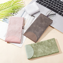 3Pcs 3 Color Snake Skin Pattern Imitation Leather Slip-in Glasses Cases&nbsp;AJEW-GF0006-54