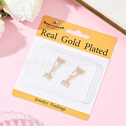 2Pcs Brass Hook and S-Hook Clasps&nbsp;FIND-BBC0004-40