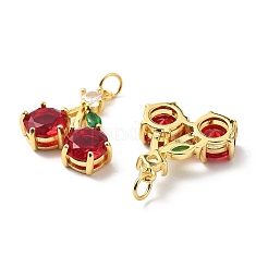 Cherry Brass Micro Pave Cubic Zirconia Pendants&nbsp;X-KK-L237-021G-01