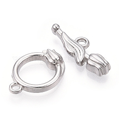 Non-Tarnish 304 Stainless Steel Toggle Clasps&nbsp;STAS-A092-05P-1