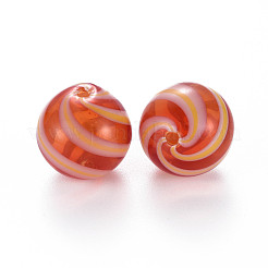 Transparent Handmade Blown Glass Globe Beads&nbsp;GLAA-T012-28