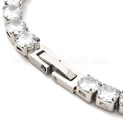 Clear Cubic Zirconia Tennis Necklace&nbsp;NJEW-E038-10A-P