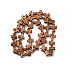 Electroplated Natural Lava Rock Beads Strands&nbsp;G-A256-A01-01H