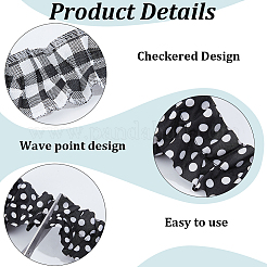 6 Rolls 2 Styles Polyester Wrinkle Ribbons&nbsp;OCOR-GF0005-83