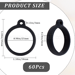 60Pcs Anti-Lost Silicone Pendant&nbsp;SIL-GF0001-48