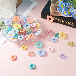 120Pcs 15 Style Transparent & Opaque Acrylic Bead Frames&nbsp;OACR-BT0001-03