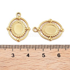 304 Stainless Steel Pendant Cabochon Settings&nbsp;STAS-P364-07G